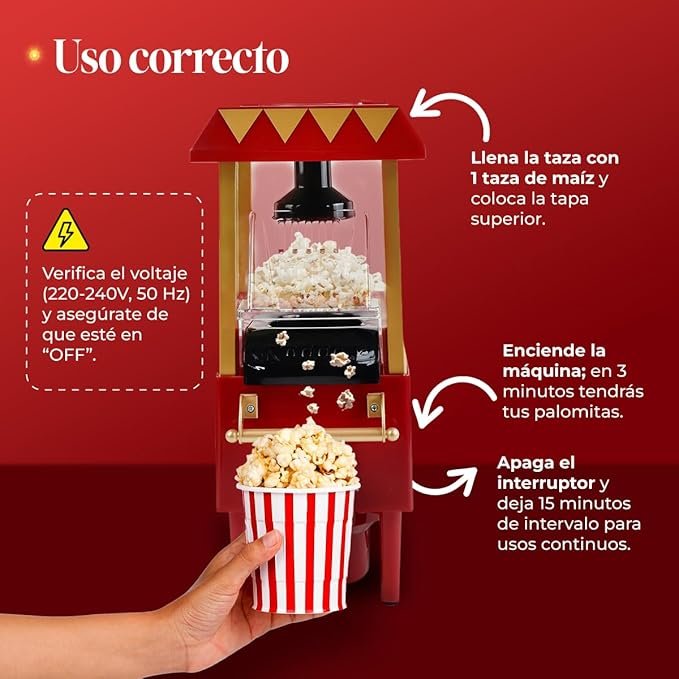 Máquina de palomitas vintage - Imagen 5