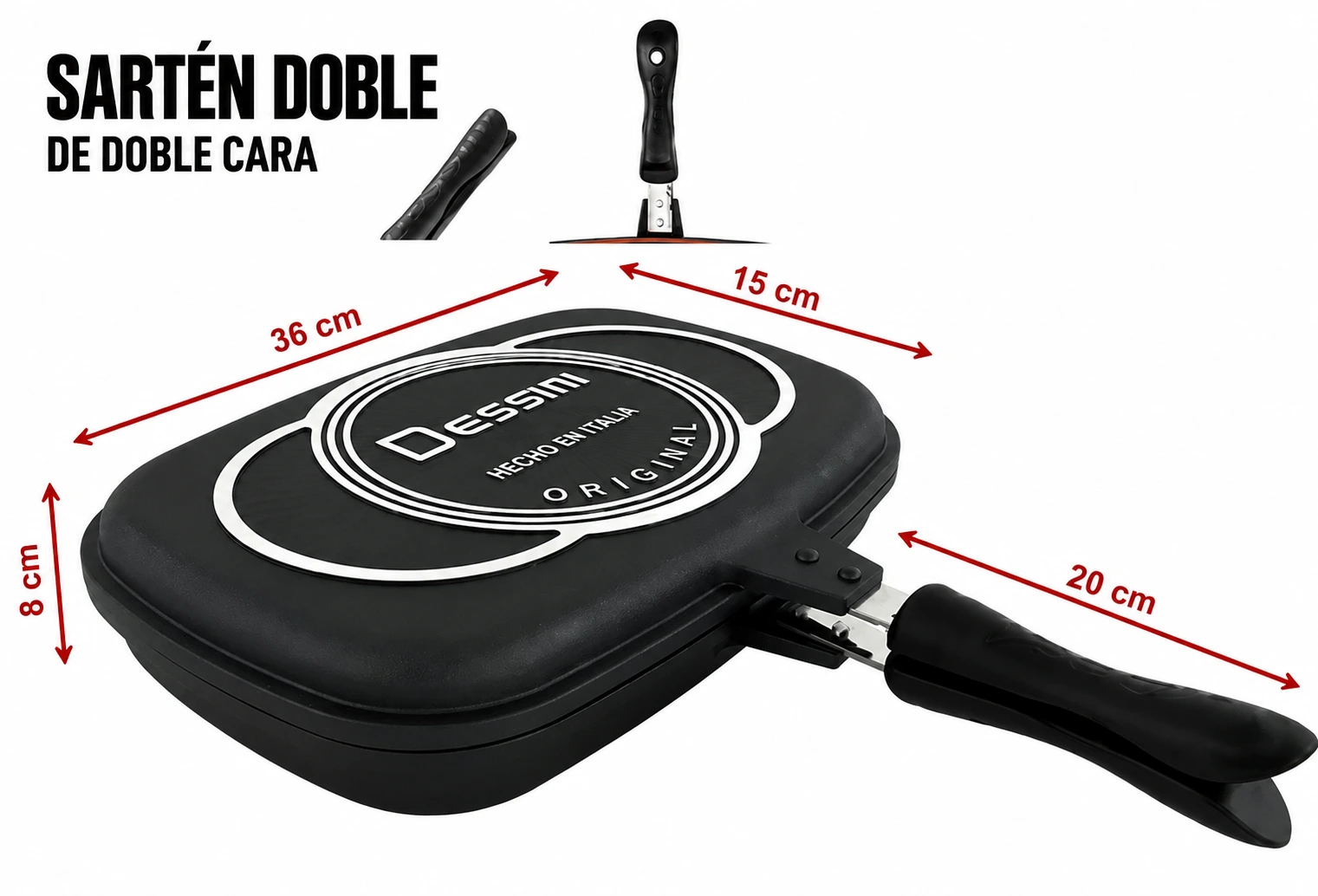 Sartén Doble Mágico Grill 32cm - Imagen 3